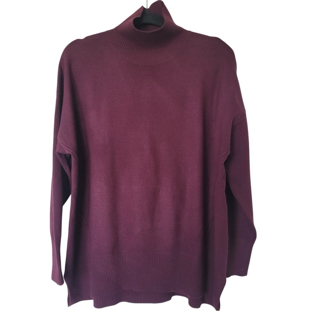 ✅ French Connection Deep Burgundy turtleneck tunic sweater size M